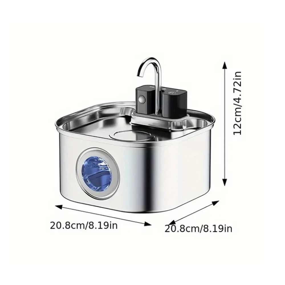 Fontaine à eau AquaPaw Pro 3L — Sans fil, Capteur & Acier Inoxydable